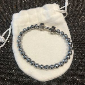 FITLIFE Silver Dumbbell Bracelet